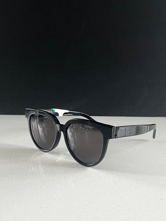 SAINT LAURENT SL  M28/F 001 55mm Cat Eye Sunglasses BLACK ON BLACK
